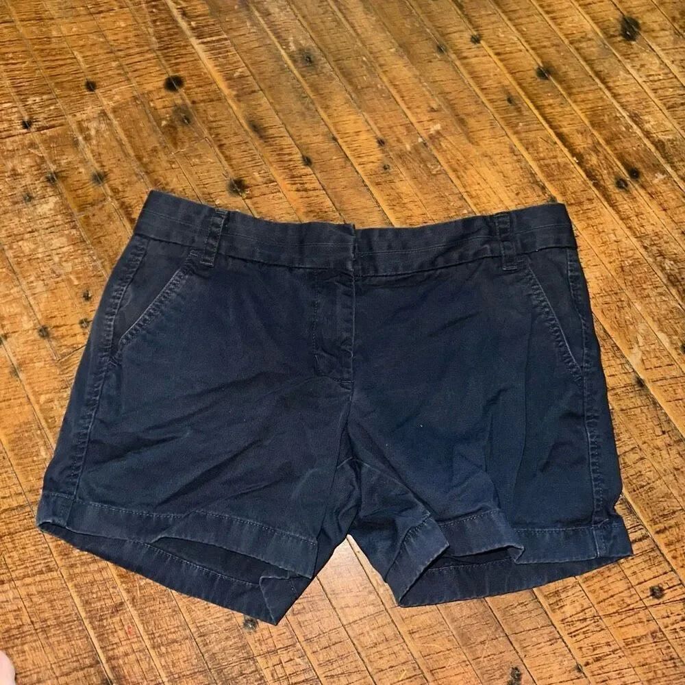 J Crew broken in washed black chino preppy size 8 shorts